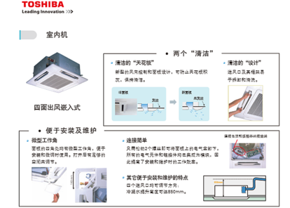 东芝5匹吸顶空调/一拖一商用中央空调