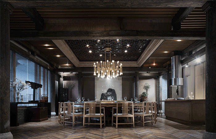 设计时间:2015.7-2015.9 项目类型:高档饭店装修 设计风格:沉稳庄重 简介: 本案是南昌一家中式高档饭店装修案例,它带给人的是一种江南小镇的中国古典美感。设计师为了营造出这种美感,在装修材料的选用中采用了大量的青砖和原木。青砖墙面是酒店氛围营造的最重要部分,当然中国传统的原木门窗蕴含的中式气息也很浓重,但设计师用来表现饭店整体氛围的重点却在青砖墙上,尤其是饭店过道的部分,给人一种明清时期江南大宅院的感觉。南昌中式高档饭店在软装的搭配并不多,但就是这些为数不多的装饰物与硬装巧妙的搭配,烘托出了饭