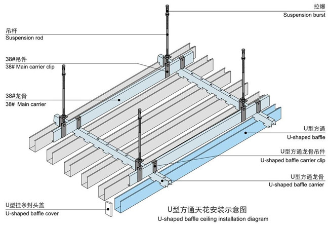 u型木纹铝方通