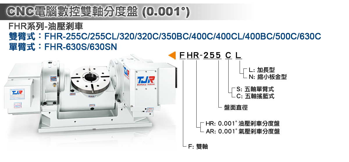 供应台湾潭佳fhr-630sn单臂式五轴分度盘