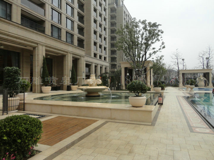 石雕喷泉,绿城玉兰广场惠兰园工程案例