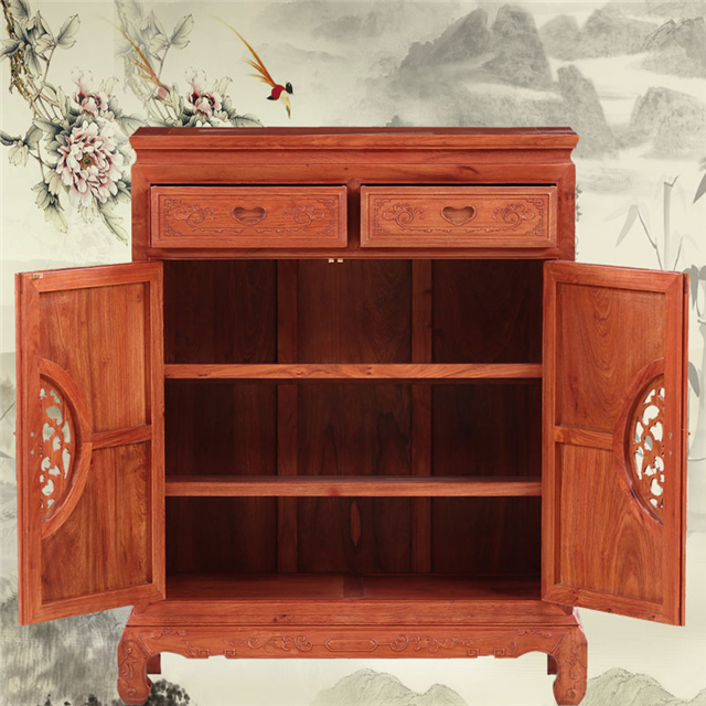 【红木实木鞋柜换鞋柜非洲花梨木客厅家具】广东v红木家具图片