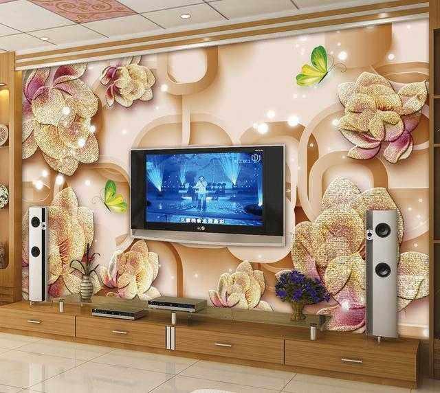 中式3d瓷砖 客厅电视背景墙