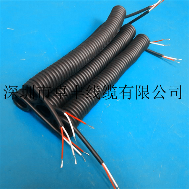 弹簧线 弹簧电缆线 螺旋电缆线 伸缩弹簧电线