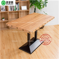  Solid wood dining table, retro style, Duoduole furniture, customized