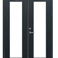  Shanghai manufacturer direct selling steel fireproof glass door