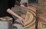 将传统的Suminagashi（水影画  墨流）技术制作漂亮的木地板