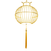 厂家生产定做中式鸟笼吊灯 铁艺金色餐厅创意吊灯